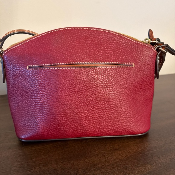 Dooney and Bourke Red Pebbles Leather Crossbody Bag Purse - Picture 5 of 7